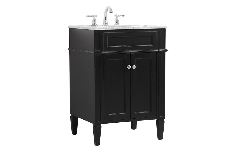 Elegant Furniture & Lighting - Park Avenue 24 inch Single bathroom vanity in Black - VF12524BK veiw 14