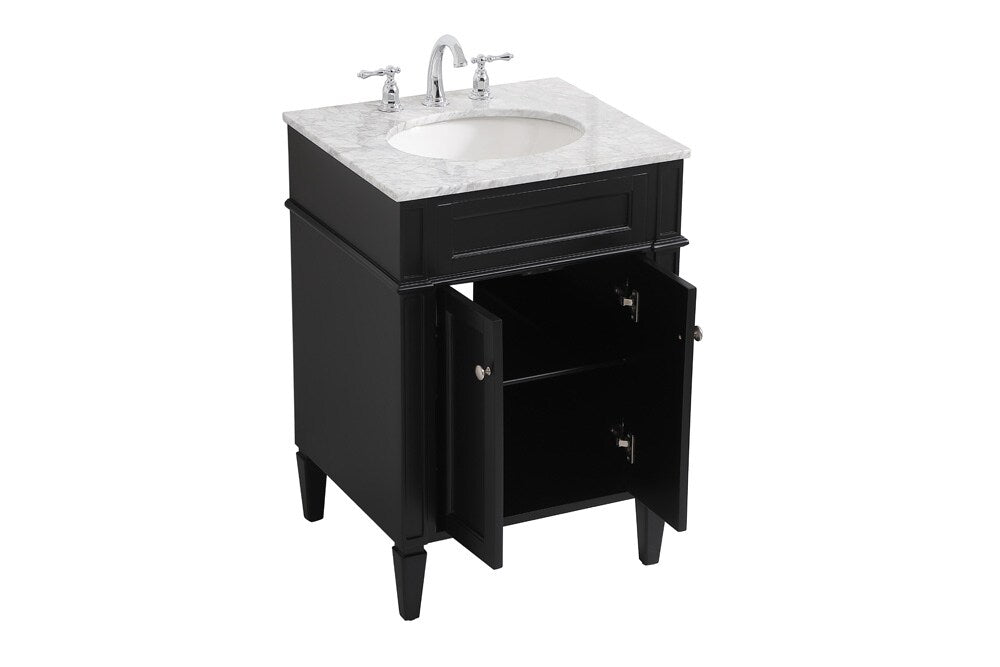 Elegant Furniture & Lighting - Park Avenue 24 inch Single bathroom vanity in Black - VF12524BK veiw 16