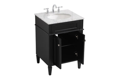 Elegant Furniture & Lighting - Park Avenue 24 inch Single bathroom vanity in Black - VF12524BK veiw 16
