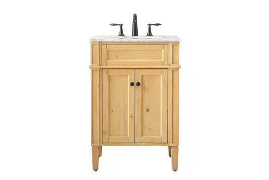 Elegant Furniture & Lighting - Park Avenue 24 inch Single bathroom vanity in natural wood - VF12524NW veiw 1
