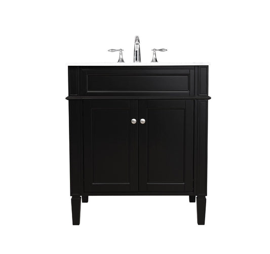 Elegant Furniture & Lighting - Park Avenue 30 inch Single bathroom vanity in Black - VF12530BK veiw 1