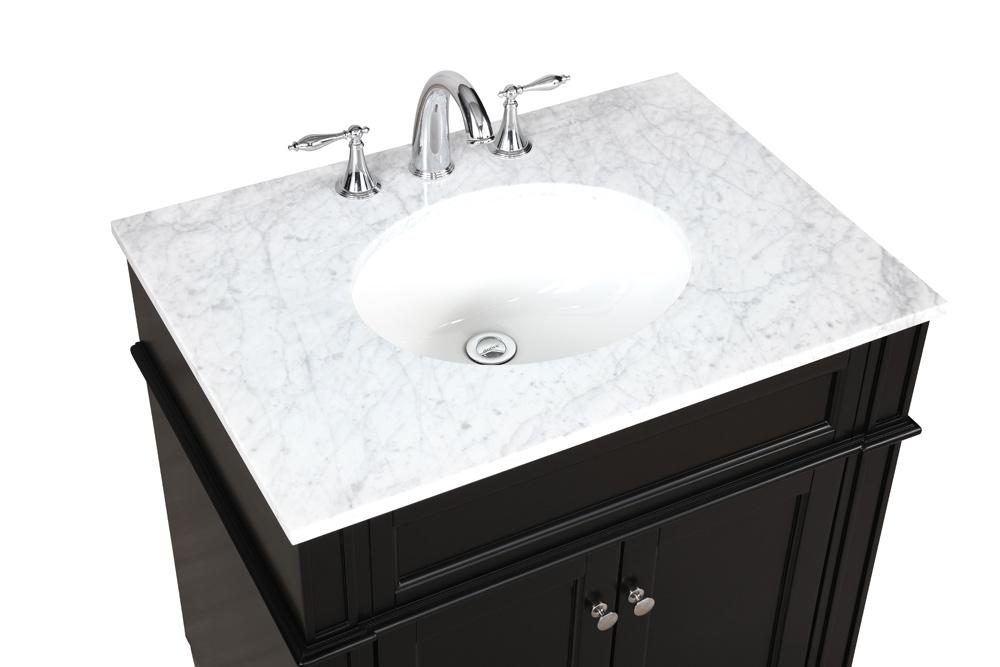 Elegant Furniture & Lighting - Park Avenue 30 inch Single bathroom vanity in Black - VF12530BK veiw 3