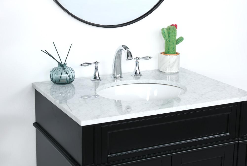 Elegant Furniture & Lighting - Park Avenue 30 inch Single bathroom vanity in Black - VF12530BK veiw 12
