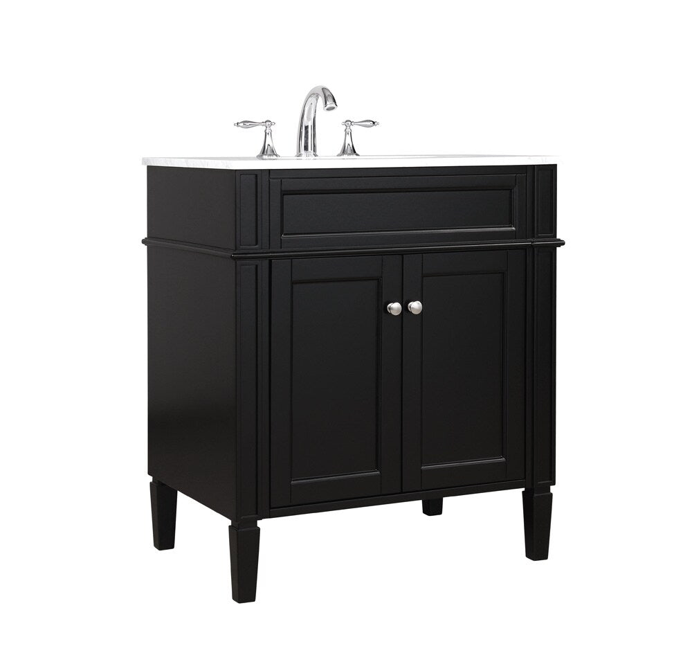 Elegant Furniture & Lighting - Park Avenue 30 inch Single bathroom vanity in Black - VF12530BK veiw 14