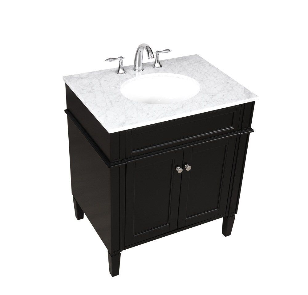 Elegant Furniture & Lighting - Park Avenue 30 inch Single bathroom vanity in Black - VF12530BK veiw 15