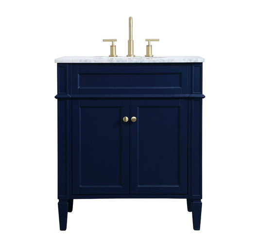 Elegant Furniture & Lighting - Park Avenue 30 inch Single bathroom vanity in blue - VF12530BL veiw 1