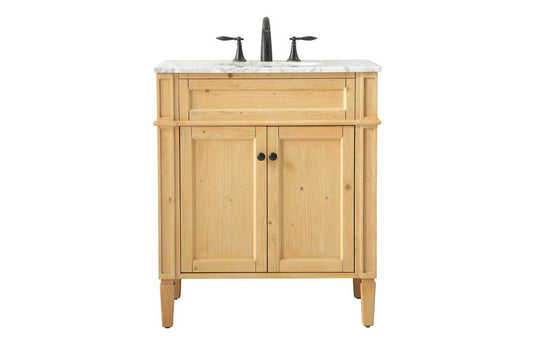 Elegant Furniture & Lighting - Park Avenue 30 inch Single bathroom vanity in natural wood - VF12530NW veiw 1