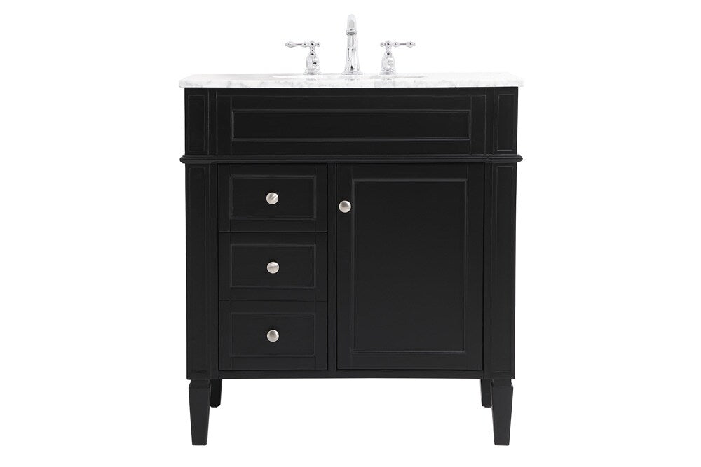 Elegant Furniture & Lighting - Park Avenue 32 inch Single bathroom vanity in Black - VF12532BK veiw 1