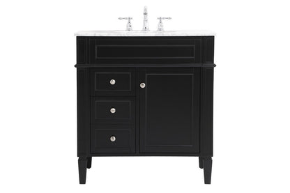 Elegant Furniture & Lighting - Park Avenue 32 inch Single bathroom vanity in Black - VF12532BK veiw 1