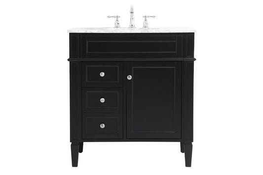 Elegant Furniture & Lighting - Park Avenue 32 inch Single bathroom vanity in Black - VF12532BK veiw 1
