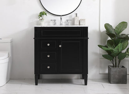 Elegant Furniture & Lighting - Park Avenue 32 inch Single bathroom vanity in Black - VF12532BK veiw 2