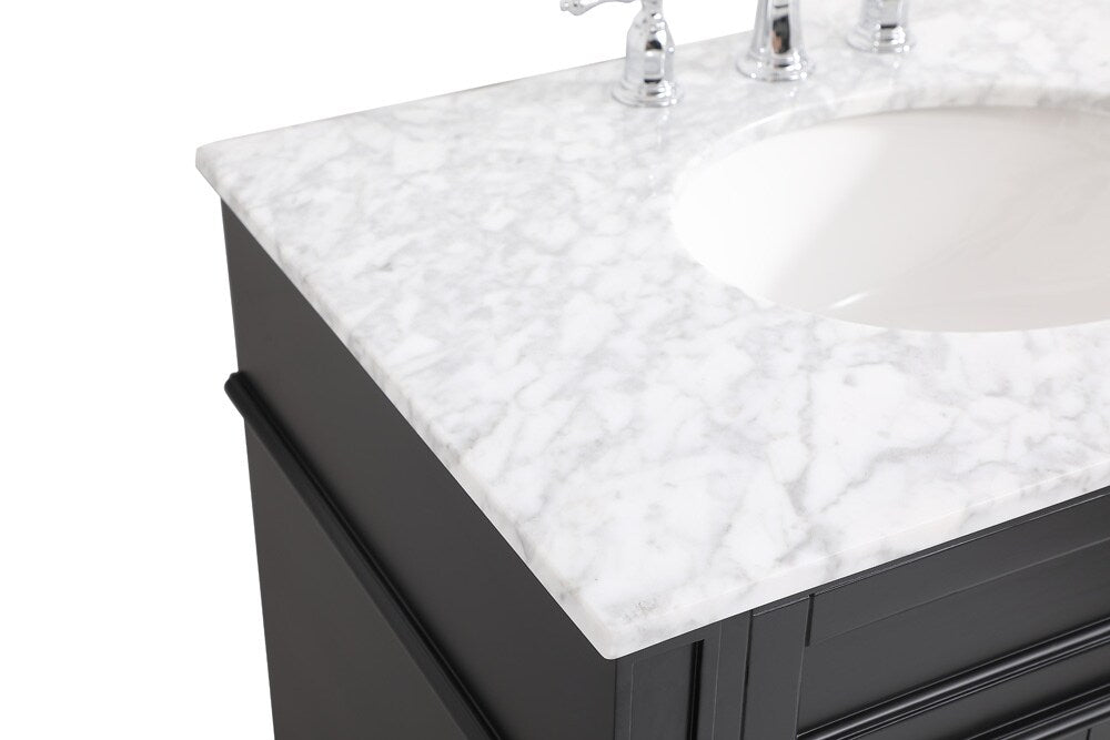 Elegant Furniture & Lighting - Park Avenue 32 inch Single bathroom vanity in Black - VF12532BK veiw 4
