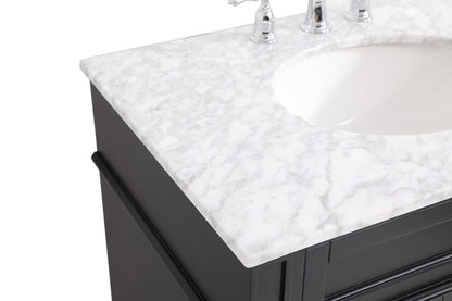 Elegant Furniture & Lighting - Park Avenue 32 inch Single bathroom vanity in Black - VF12532BK veiw 4