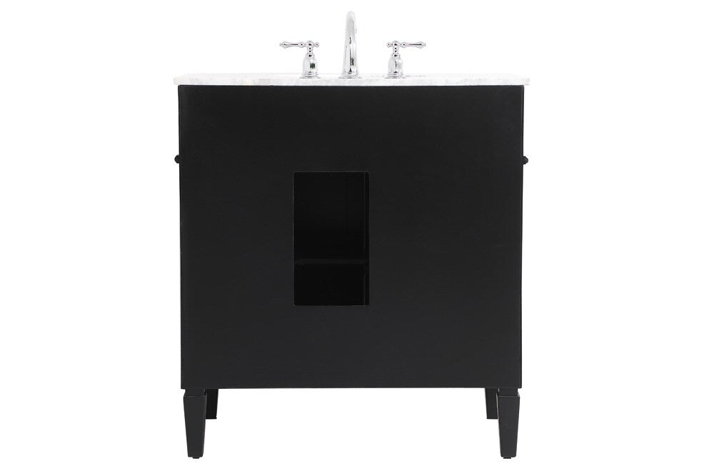 Elegant Furniture & Lighting - Park Avenue 32 inch Single bathroom vanity in Black - VF12532BK veiw 8