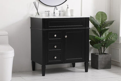 Elegant Furniture & Lighting - Park Avenue 32 inch Single bathroom vanity in Black - VF12532BK veiw 9