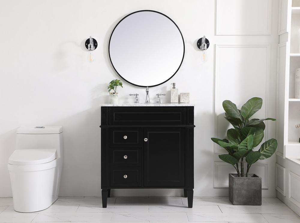 Elegant Furniture & Lighting - Park Avenue 32 inch Single bathroom vanity in Black - VF12532BK veiw 11