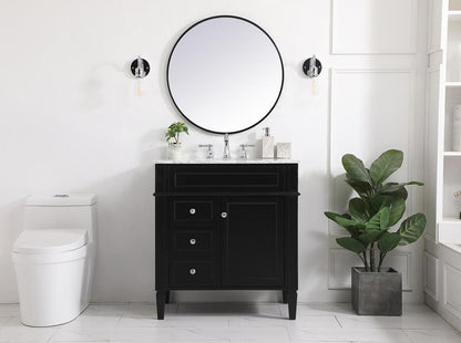 Elegant Furniture & Lighting - Park Avenue 32 inch Single bathroom vanity in Black - VF12532BK veiw 11