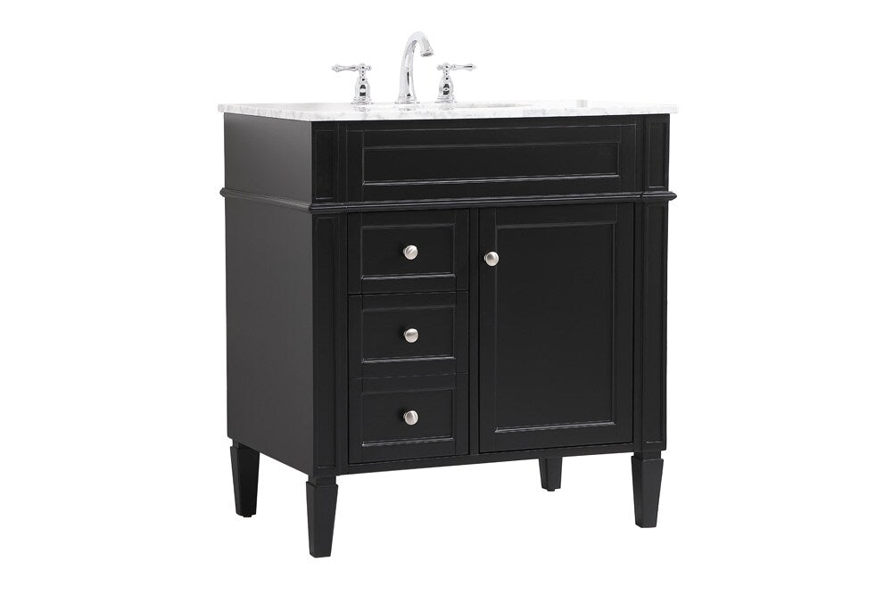 Elegant Furniture & Lighting - Park Avenue 32 inch Single bathroom vanity in Black - VF12532BK veiw 14