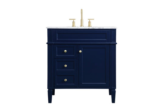 Elegant Furniture & Lighting - Park Avenue 32 inch Single bathroom vanity in blue - VF12532BL veiw 1