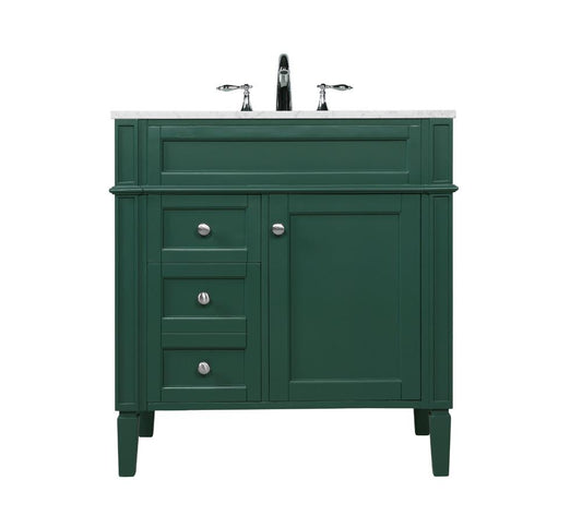 Elegant Furniture & Lighting - Park Avenue 32 inch Single bathroom vanity in green - VF12532GN veiw 1