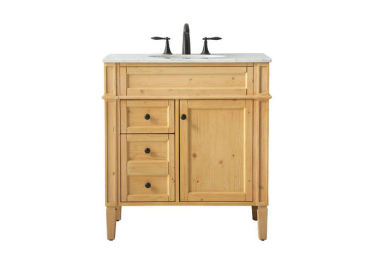 Elegant Furniture & Lighting - Park Avenue 32 inch Single bathroom vanity in natural wood - VF12532NW veiw 1