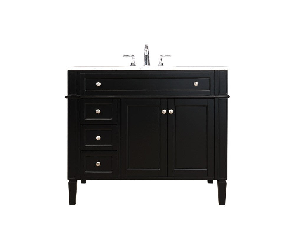 Elegant Furniture & Lighting - Park Avenue 40 inch Single bathroom vanity in Black - VF12540BK veiw 1
