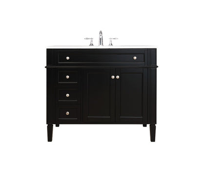 Elegant Furniture & Lighting - Park Avenue 40 inch Single bathroom vanity in Black - VF12540BK veiw 1