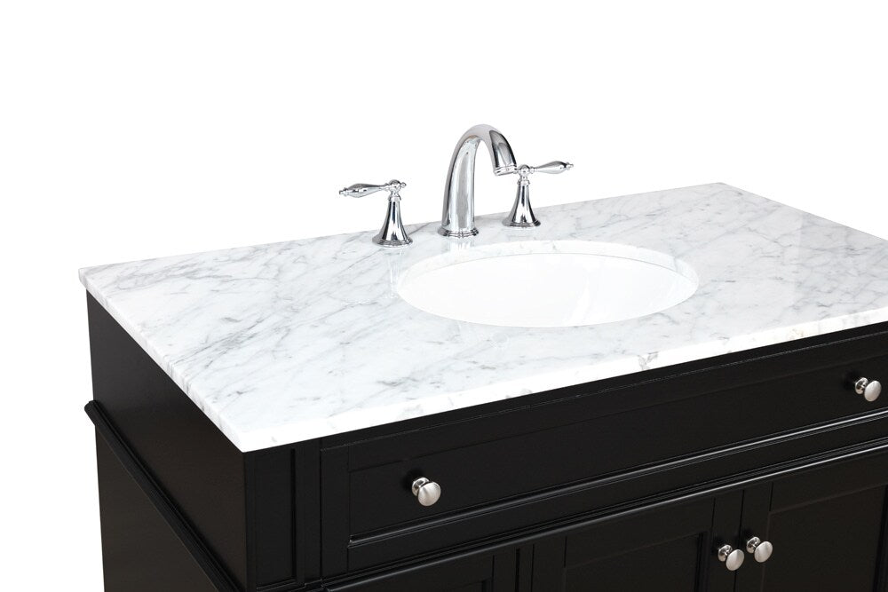 Elegant Furniture & Lighting - Park Avenue 40 inch Single bathroom vanity in Black - VF12540BK veiw 4