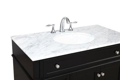 Elegant Furniture & Lighting - Park Avenue 40 inch Single bathroom vanity in Black - VF12540BK veiw 4
