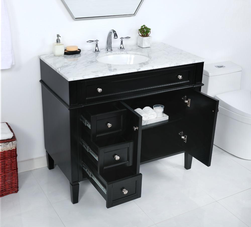 Elegant Furniture & Lighting - Park Avenue 40 inch Single bathroom vanity in Black - VF12540BK veiw 10