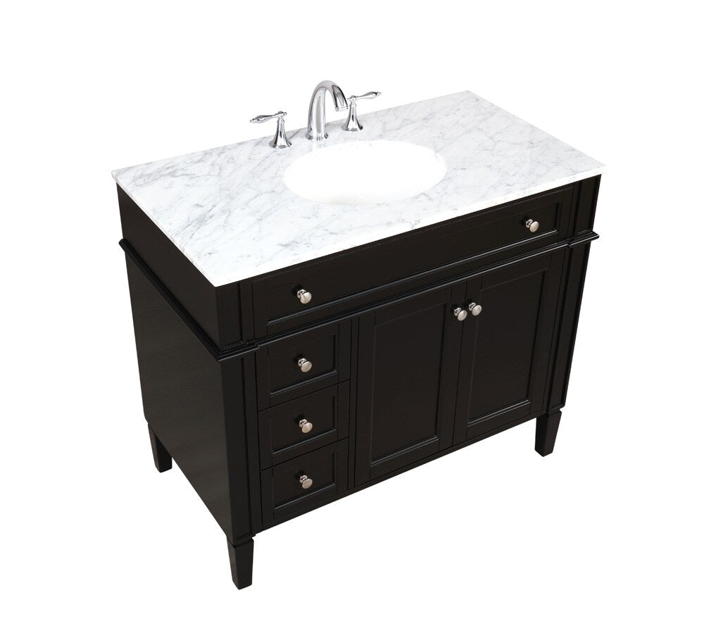 Elegant Furniture & Lighting - Park Avenue 40 inch Single bathroom vanity in Black - VF12540BK veiw 15