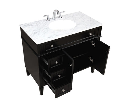 Elegant Furniture & Lighting - Park Avenue 40 inch Single bathroom vanity in Black - VF12540BK veiw 16