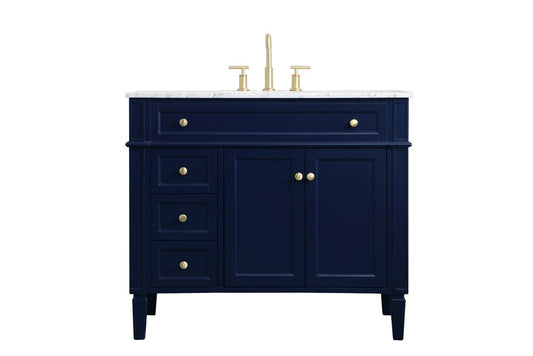 Elegant Furniture & Lighting - Park Avenue 40 inch Single bathroom vanity in blue - VF12540BL veiw 1