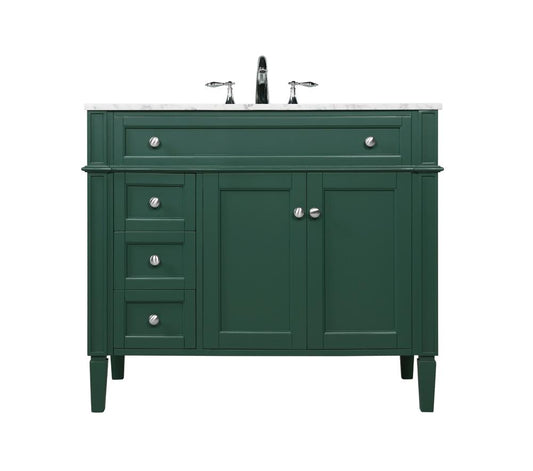 Elegant Furniture & Lighting - Park Avenue 40 inch Single bathroom vanity in green - VF12540GN veiw 1