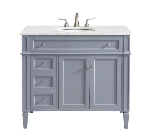 Elegant Furniture & Lighting - Park Avenue 40 In. Single Bathroom Vanity Set In Grey - VF12540GR veiw 1