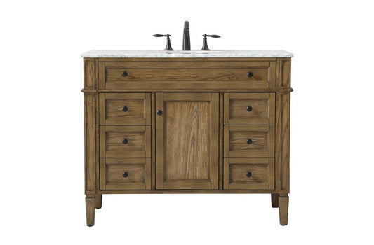 Elegant Furniture & Lighting - Park Avenue 42 inch Single bathroom vanity in driftwood - VF12542DW veiw 1