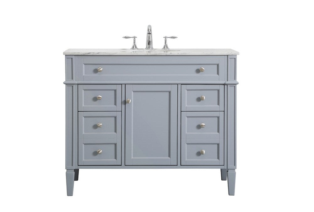 Elegant Furniture & Lighting - Park Avenue 42 inch Single bathroom vanity in grey - VF12542GR veiw 1