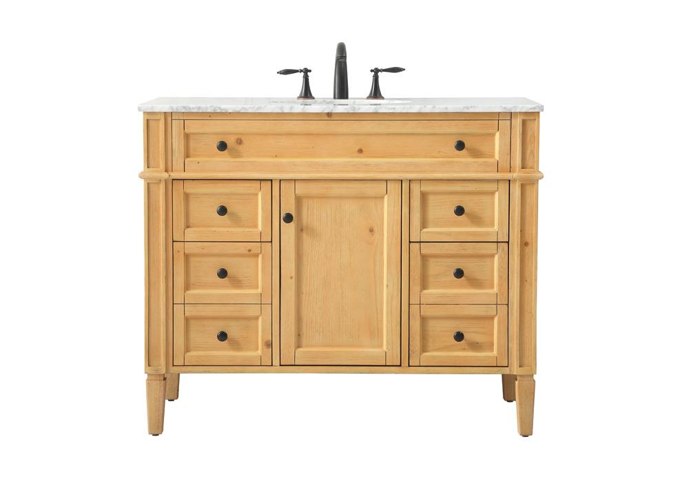 Elegant Furniture & Lighting - Park Avenue 42 inch Single bathroom vanity in natural wood - VF12542NW veiw 1