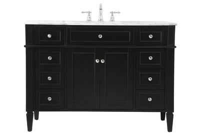Elegant Furniture & Lighting - Park Avenue 48 inch Single bathroom vanity in Black - VF12548BK veiw 1