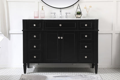 Elegant Furniture & Lighting - Park Avenue 48 inch Single bathroom vanity in Black - VF12548BK veiw 2