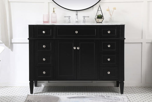 Elegant Furniture & Lighting - Park Avenue 48 inch Single bathroom vanity in Black - VF12548BK veiw 2