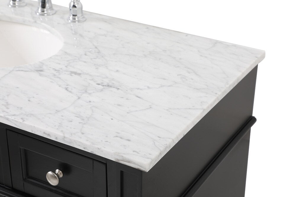 Elegant Furniture & Lighting - Park Avenue 48 inch Single bathroom vanity in Black - VF12548BK veiw 4