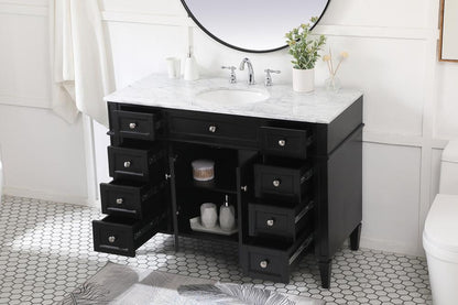 Elegant Furniture & Lighting - Park Avenue 48 inch Single bathroom vanity in Black - VF12548BK veiw 10
