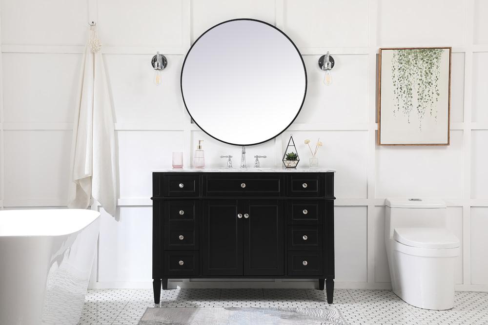 Elegant Furniture & Lighting - Park Avenue 48 inch Single bathroom vanity in Black - VF12548BK veiw 11