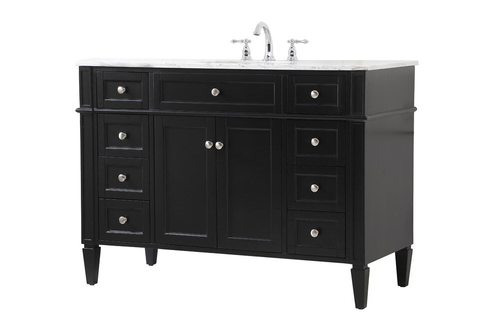 Elegant Furniture & Lighting - Park Avenue 48 inch Single bathroom vanity in Black - VF12548BK veiw 14