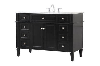 Elegant Furniture & Lighting - Park Avenue 48 inch Single bathroom vanity in Black - VF12548BK veiw 14