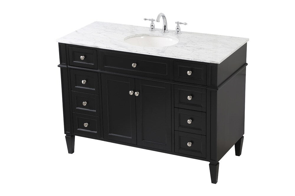 Elegant Furniture & Lighting - Park Avenue 48 inch Single bathroom vanity in Black - VF12548BK veiw 15