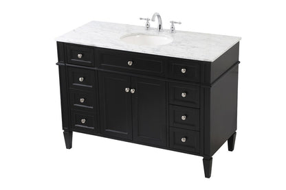 Elegant Furniture & Lighting - Park Avenue 48 inch Single bathroom vanity in Black - VF12548BK veiw 15