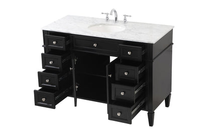 Elegant Furniture & Lighting - Park Avenue 48 inch Single bathroom vanity in Black - VF12548BK veiw 16