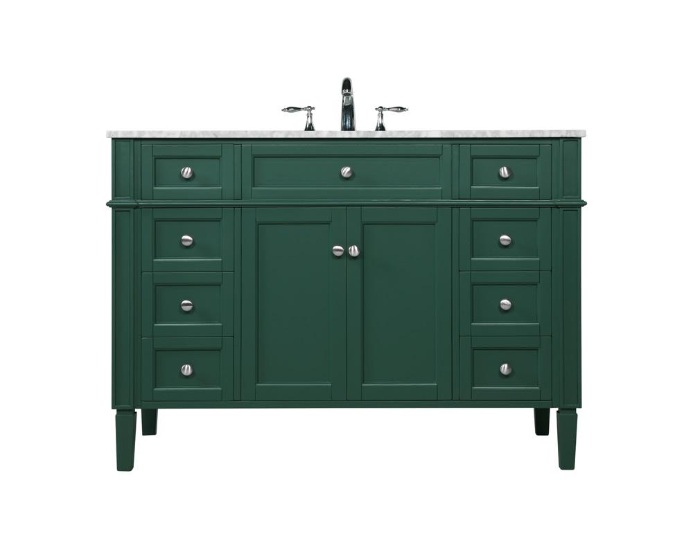 Elegant Furniture & Lighting - Park Avenue 48 inch Single bathroom vanity in green - VF12548GN veiw 1